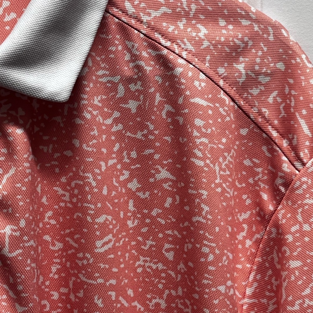 Bad Birdie men’s polo XXL Peach with all over splatter print - Picture 4 of 10